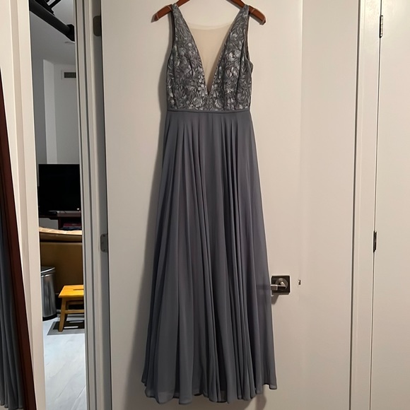 Jenny Yoo Blue Maxi Dress - Picture 3 of 16